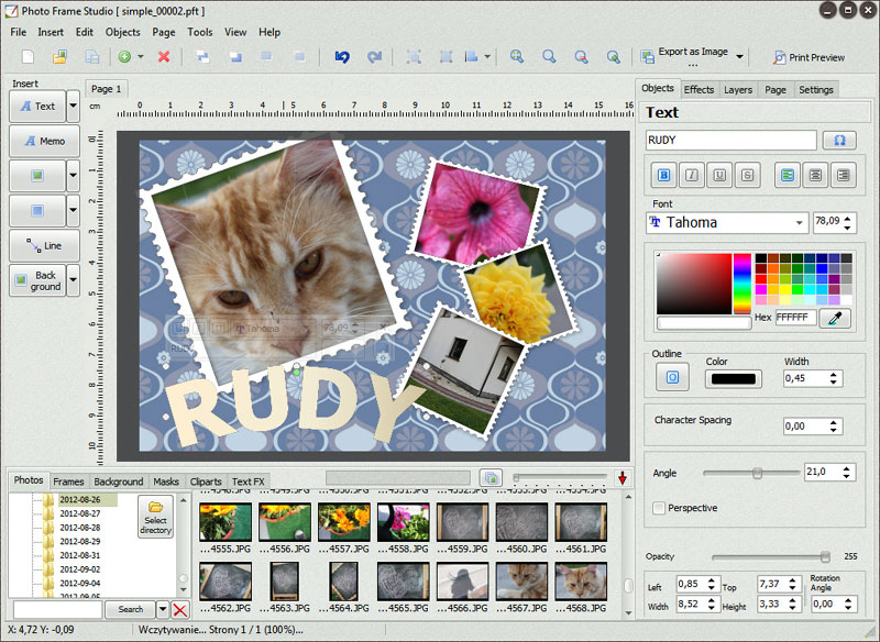 computer software photo frame